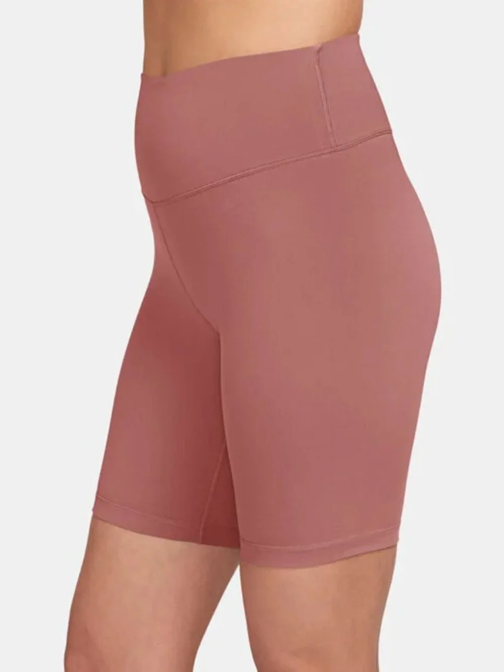 Nike Women's Peachy Red One High-Waisted Compression Biker Shorts Size L
